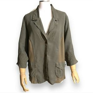XCVI Olive Green Cropped Jacket EUC!